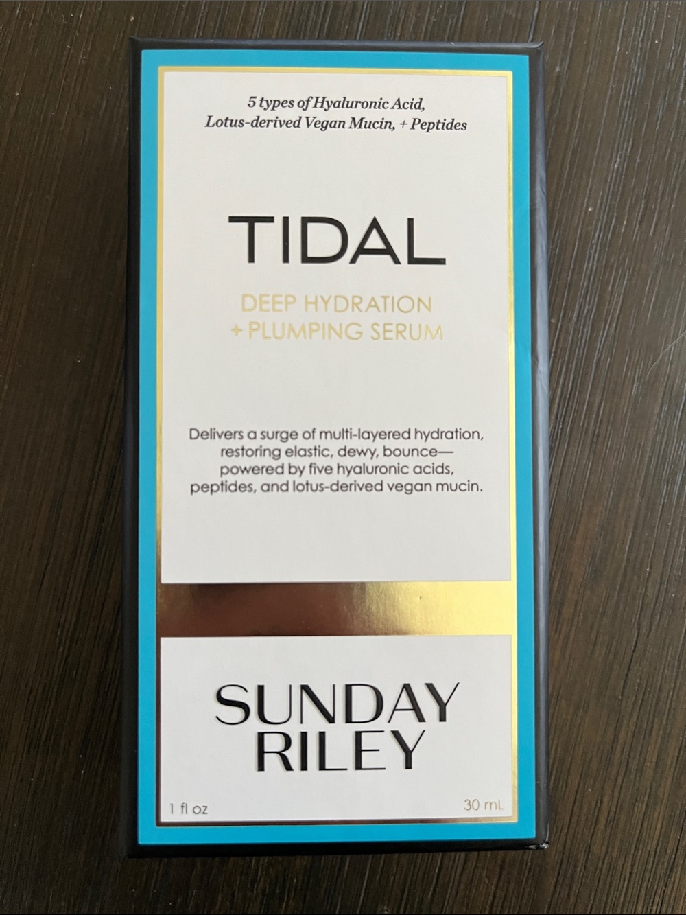 New in Box Sunday Riley TIDAL Deep Hydration + Plumping Serum - 1 oz Full size